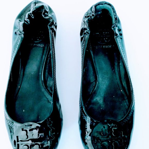 Tory Burch Flats Black Patent Leather Ballet style - Picture 3 of 4